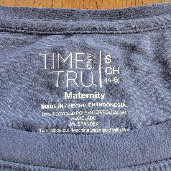 Blue Mama To Be Maternity Shirt - Size Small - Picture 2 of 4